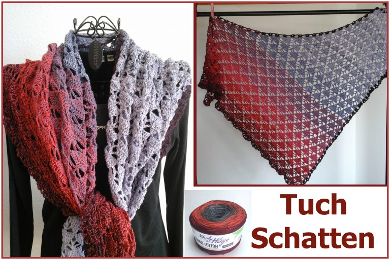 Look-Book - Woolly Hugs-BOBBEL Tücher - Tuch Schatten Collage fertig