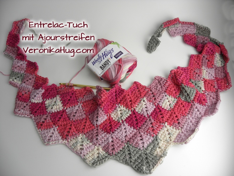 Entrelac Tuch Mit Ajourstreifen Hp