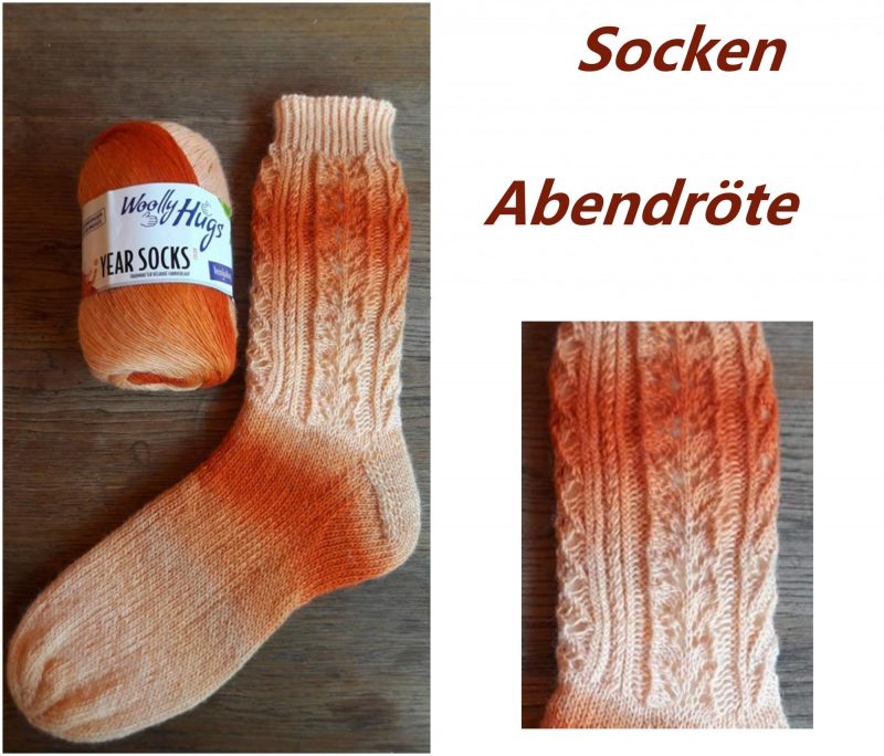 Socken Abendröte