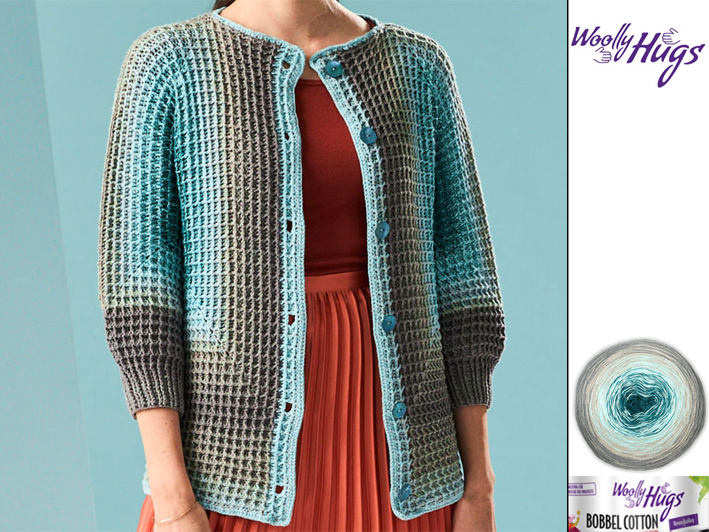 Hexagonjacke Waffelmuster