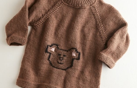 27020 Raglan Pulli Stricken Mit Muster Fuer Baby