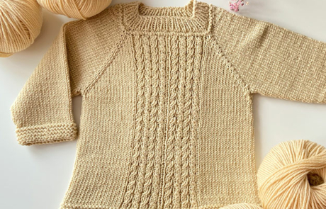 Geschenkset Material Anleitung Raglan Pulli Stricken