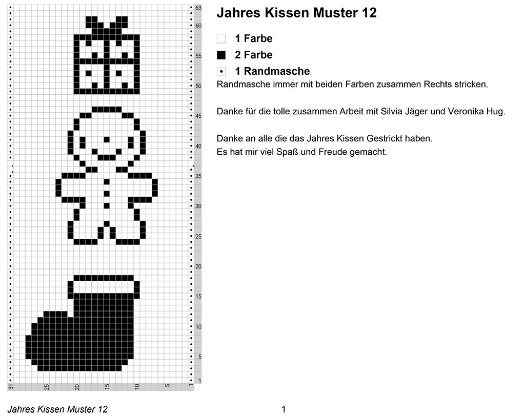 Jahres Kissen Muster 12