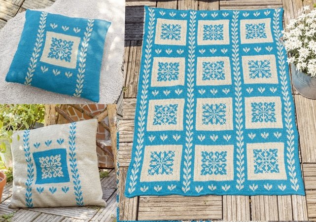 Decke Mit Kissen Mit Jacquardmusern 641x450