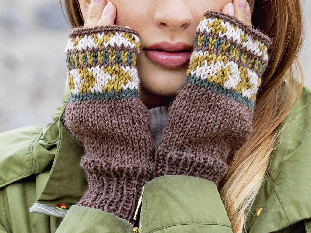 Handschuhe Mit Fair Isle Muste1